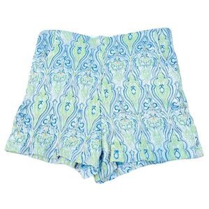 8 Birdies Blue Green Damask Shorts Large